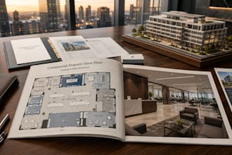 create commercial property floor plans for leasing and sales brochures