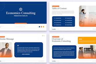 design an economic consulting presentation powerpoint