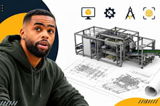 custom industrial machine cad mechanical equipment engineering drawing