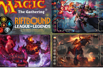 design custom mtg playmat anime fantasy tcg pokemon yugioh desk mat playing card