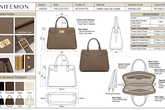 design fashion handbag bag tech pack duffel bag purse technical drawing