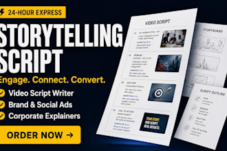 storytelling scriptwriter video script writer narrative script creative writing