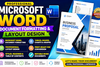 do microsoft word document formatting and layout design ms word document design