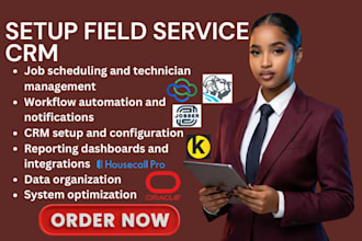 setup vtiger CRM servicetitan jobber housecall pro oracle field service kickserv