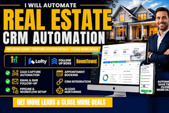automate gohighlevel, lofty, follow up boss or boomtown real estate CRM