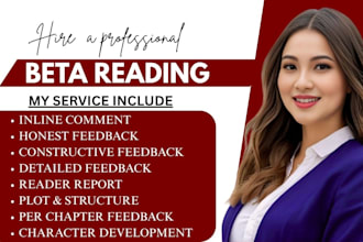 alpha reader, beta reader provide reader report book feedback on your manuscript