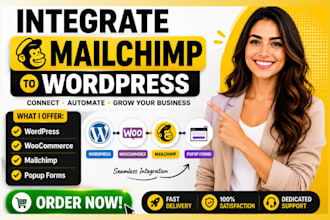 integrate mailchimp to wordpress woocommerce popup forms email automation
