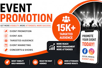 be your event promotion expert, eventbrite, concert, ticket, webinar marketing