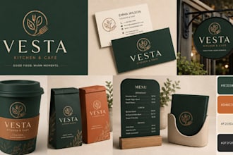do food and drink logo design cafe restaurant brand identity and full branding