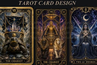 design tarot, oracle, zodiac playing cards and any digital art