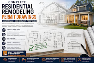 create complete residential remodeling permit drawings
