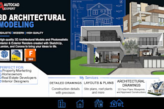 create 3d architectural models, photorealistic renders in sketchup lumion corona