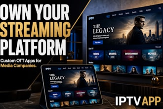 develop iptv app, ott app, streaming app, android TV app and smart TV app