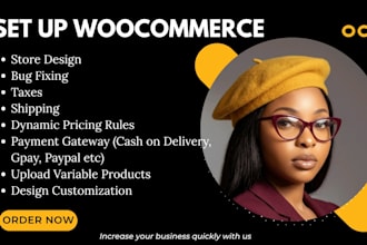 setup, build woocommerce store and shopify taxes, shipping and dynamic pricing
