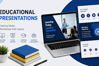 create educational presentation, training slides and workshop deck