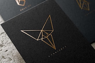 design modern origami or geometric logo with luxury branding