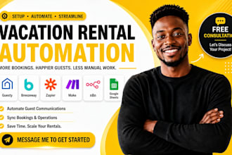 setup guesty breezeway vacation rental automation zapier make n8n google sheets