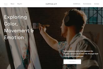 build squarespace art portfolio website fine art website private gallery