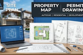 draw site plans, property maps and permit drawings