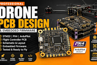 design drone pcb uav stm32 px4 ardupilot flight controller and embedded firmware
