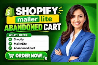 setup shopify mailerlite abandoned cart mailerlite shopify email automation