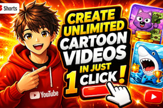 design custom cartoon youtube thumbnails for gaming and anime contents