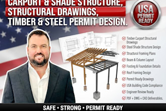 design carport and shade structure structural drawings for timber and steel prmt