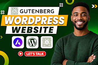 design gutenberg wordpress website with, gutenberg blocks, kadence, and spectra