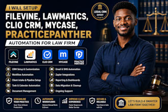 setup filevine lawmatics clio CRM mycase practicepanther automation law firm