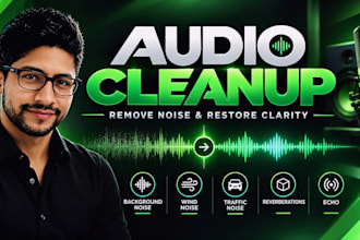 remove noise, wind and reverberation from your audio