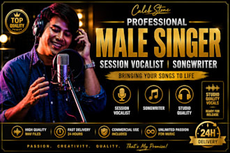be your professional male singer, session vocalist, and songwriter