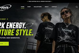 build clothing website y2k streetwear website y2k website clothing brand website