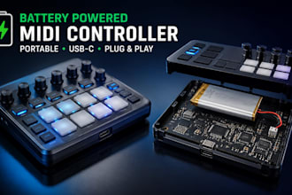 build battery powered midi controller pcb portable no power cable usb c midi des