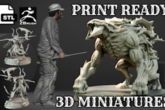 sculpt custom dnd miniatures 3d action figure warhammer 40k models 3d printing