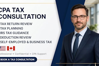 provide tax consultation and review your tax return as a CPA