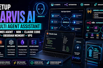 setup jarvis ai multi agent setup hermes n8n claude code mcp obsidian memory vps