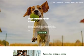 design wix dog adventure website dog hiking pet adventure website