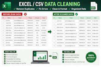 clean an format your excel or CSV data