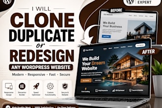 clone, duplicate or redesign any wordpress website