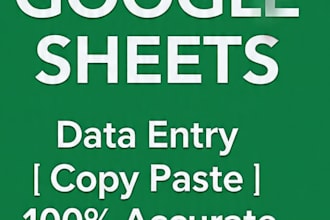 do excel, google sheets data entry and copy paste work