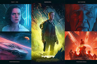 design professional action, drama, and fantasy movie posters