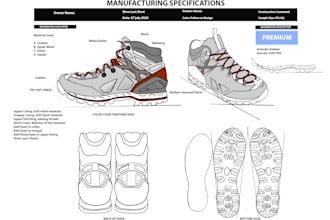 design footwear and apparel, including technical designing