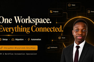 set up clickup workspace, be your click up consultant