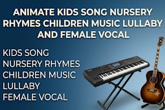 animate kids song nursery rhymes children music lullaby and female vocal