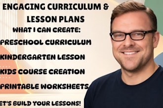 write preschool kindergarten engaging curriculum lesson plans for kids course