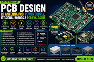 pcb design, rf antenna pcb, power supply, iot signal boards and pcb enclosure