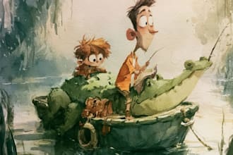 do children story book illustrtation kids illustration watercolour picture book