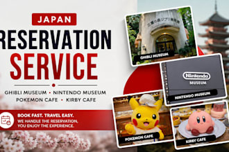 secure ghibli museum, nintendo museum, pokemon cafe kirby cafe japan reservation