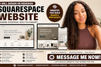 build squarespace website design,redesign squarspace,website development