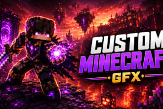 create cinematic minecraft 3d renders for youtube thumbnails